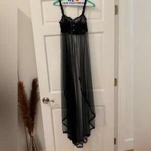 Black lace night gown